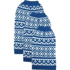 Large Trezo Paws Winter Sweater Collection For Dogs Blue   White Diamond Pattern