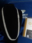 Moissanite 8mm Real Miami Cuban Link Prong Chain Iced 925 Silver Necklace 20   