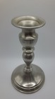 Set Of 2 Web Weighted Vintage Pewter Candlesticks  6-3 4  Tall