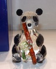 Sorelle Crystal Panda Bear With Bamboo 4  Figurine