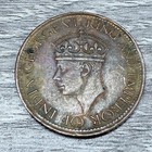 1945 India Ceylon One Cent Bronze Coin King George Vi Circulated Used P789