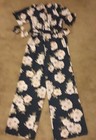 Trixxi Size Small Floral Print Jumpsuit Romper Dark Fairy Pixie Classic Pantsuit