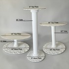 3-pcs White Cake Stand Set - Durable Round Acrylic Tiered Cupcake Stand