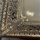 Vintage Metal Filigree Gold Ornate Floral Picture Frame Glass Easel Back 5   x7   
