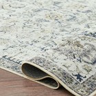 Distressed Floral Runner Rug  2x10 Blue Vintage Thin Non-slip Hallway Carpet