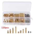 120pcs M3 Male Female Brass Standoff Spacer Pcb Board Hex Screws Nut Assortment