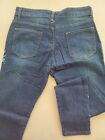 Women S High Waist Distressed Ripped Keyhole Embroidered Denim Jeans