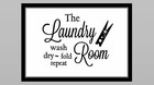 Laundry Room Sign Photo B w Home Wall Decor Wash Clothes 5x7 Pic