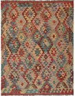 Modern Hand Knotted Afghan Chobi Kilim Wool Area Rug By Afghan Artisan 7 X 5 Ft