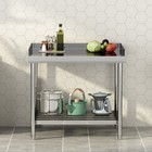 Nsf Prep Table Commercial Stainless Steel Work Table Backsplash Undershelf Unit