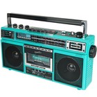 Supersonic Retro 4-band Radio And Cassette Player With Bluetooth  turquoise 