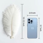 Piokio 10pcs Natural White Ostrich Feathers 10-12 Inch Inch  
