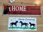 Horse Crossing   Home Is Where Horse Is Sign Rustic Farmhouse Decor Red Shed 2 P