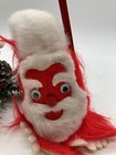 Vintage Stuffed Cartoon Christmas Santa Made In Japan Pencil Holder