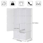 Portable Wardrobe Closet 8 Cube Storage Armoire Dresser Modular Organizer Rack