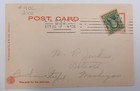 Rare Offset 1912 Reverse Canceled 1 One Cent Benjamin Franklin Stamp Postcard 
