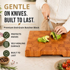 Mahogany End Grain Cutting Board 12 6  12 6  2 In With Holder