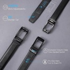 Sendefn Men s Leather Dress Casual Belt 1 3 8  Automatic Adjustable Click Buckle