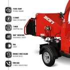 Mechmaxx 25hp 713cc Twin Cylinder Gas Engine 7   Hydraulic Wood Chipper  Dch7
