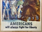 1778-1943 Americans Will Always Fight For Liberty Poster Bernard Perlin Original