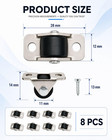 8 Pack Mini Fixed Caster Wheels - 1 2 Inch Small Silent Rigid Plate Casters For