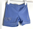 Jam Wear Child M Medium Cm Light Blue Olympic Gymnastics Dance Fitted Shorts
