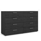 Tvilum Double Dresser 32 17  H X 55 12  W  Large 8-drawer In Black Woodgrain