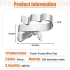 Zhengmy 50 Pcs Trailer Frame Wire Clips Stainless Steel Metal Cable Clips 22    