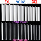 500 Pcs Xxl C Curve Nail Tips Coffin Half Cover Extra Long Square Fake Nails