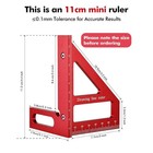 3d Multi-angle Measuring Ruler  Precision 45 90 Degree Woodworking Red 