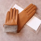 Genuine Leather Gloves Women Wool Lined Warm Driving Outdoor Travel Wrist