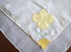 Vintage Hanky Madeira For Lady Heritage New With Tag Applique Yellow Florals
