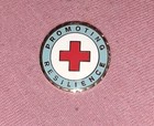 American Red Cross Promoting Resilience Gold Tone Blue Enamel Lapel Pin