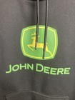 John Deere Drawstring Pullover Hoodie Men   s Size Medium Black Sweatshirt