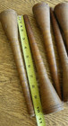 Vintage Lot 16 Industrial Wooden Textile Spool Spindles Bobbins Ribbed