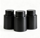 Wine Stopper Vacuum  Set Of 3  Reusable Wine Bottle Cork  Black