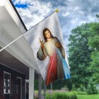 Our Lady Guadalupe House Flag  polyester Double Stitch  Measurement 28  W X 40 h
