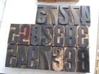 40 Vintage Wooden Printing Numbers Various Sizes