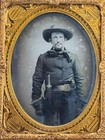 1 4 Plate Confederate  Ambrotype Triple Armed