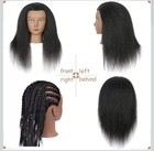100  Real Human Hair Mannequin Head Practice Styling Training Manikin Doll stand