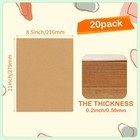 20 Pack 8 5x11 Chipboard Sheets  22pt Kraft Cardboard For Shipping  Book Binding