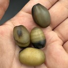 Rare And Exquisite 4 Tibetan Himalayan Banded Agate Beads
