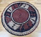 African Woven Coiled Wall Flat Basket Bowl 12    Handmade Rustic Tribal Pattern 2