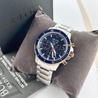 Bulova Marine Star 45mm Blue Dial Chronograph Stainless Steel Men s Watch 98b301