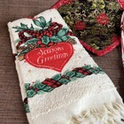 Vintage Nos Christmas Kitchen Towels And Hot Pad-unused Holiday Set     Grannycore