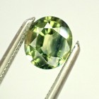 0 65ct Oval 5 4x4 8mm Yellow-green blue Natural Australian Parti Sapphire Rare