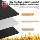Under Grill Mats For Outdoor Grill  Thickened Double-sided Fireproof Grill Pad F