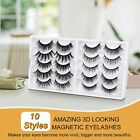 10 Pairs Magnetic Waterproof 2 Eyeliner Eyelashes Natural Tweezer Long Lashes