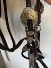 Dale Chavez Saddlery 1234-555 Show Halter Full Size Leather Dark Oil Silver