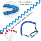 Laiborec Fishing Lanyards  7pcs Retractable Steel Wire Coiled Lanyard Safety    